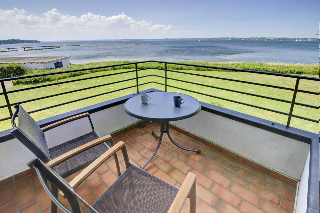 Fewo1846 - Fjordview - Komfortables Studioapartment Mit Balkon Und Meerblick グリュックスブルク エクステリア 写真