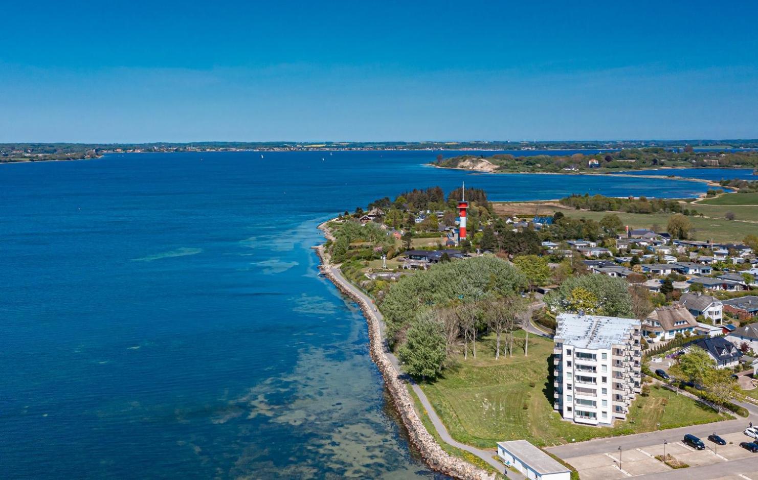 Fewo1846 - Fjordview - Komfortables Studioapartment Mit Balkon Und Meerblick グリュックスブルク エクステリア 写真